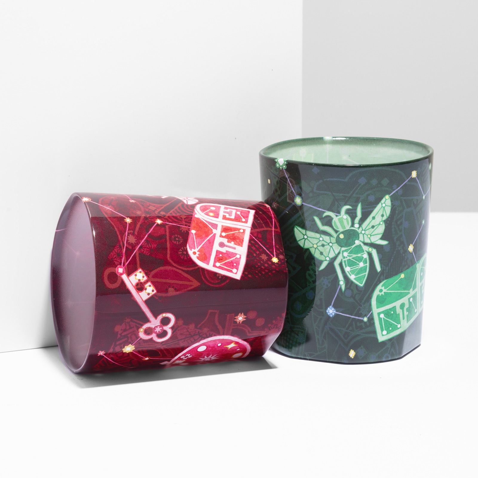 Trudon Enchanted Night — detail of the sublimated constellation artwork on spun glass