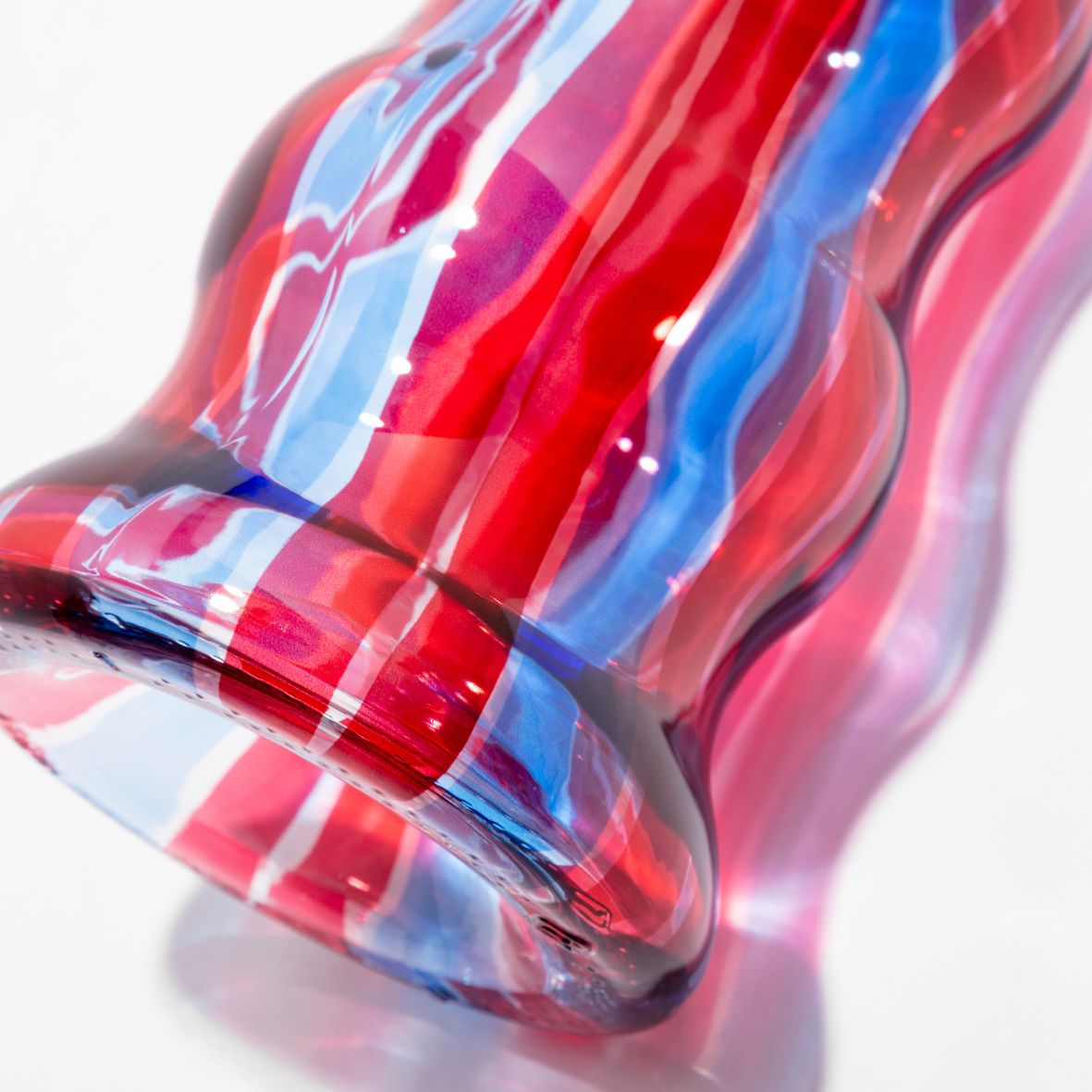 Clear decorated bottle