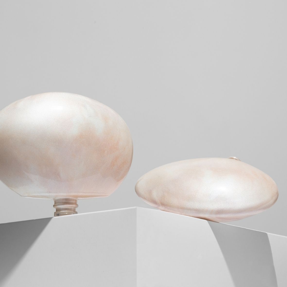 Pearl decorated bottle