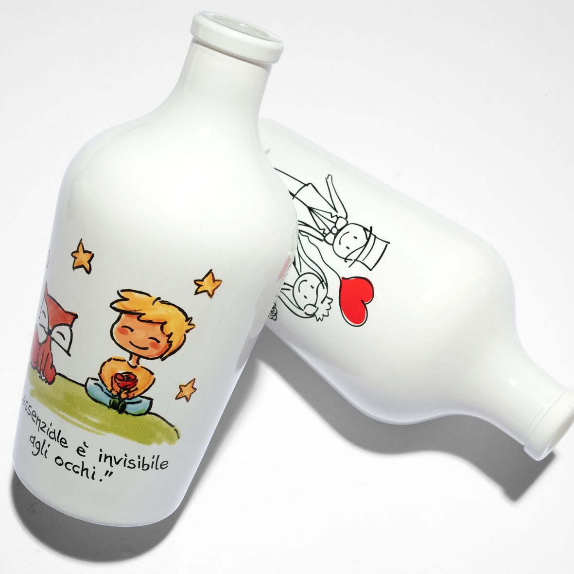 White Gloss decorated bottle